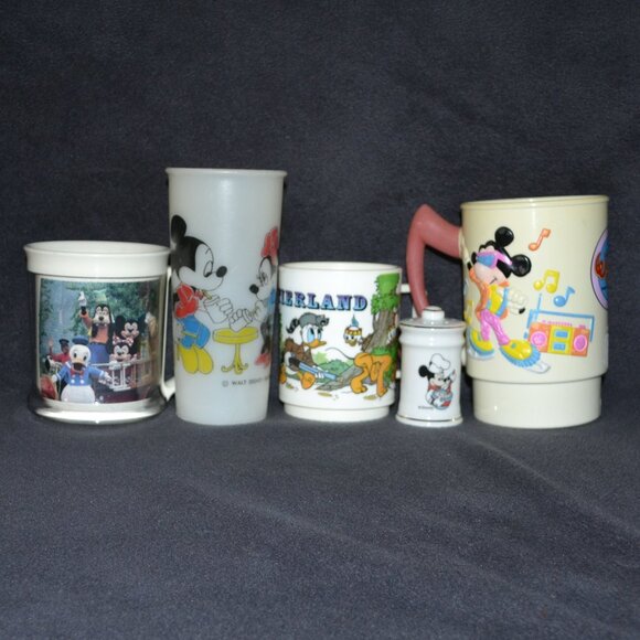Disney Other - Vintage Walt Disney Cups and 1 Salt Shaker 5 Piece Bundle!